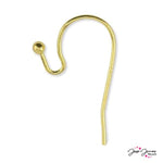 Ball Ear Wires in Gold