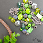 Bright Green beads from the Color Trends Bead mix in Rainforest by Jesse James Beads