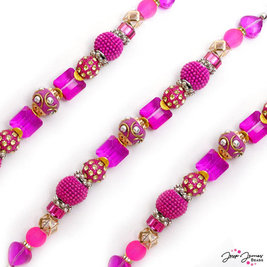 Pantone Bead Strand in Fuchsia Fedora