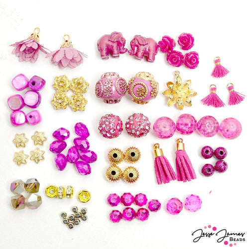 Mini Bead Mix in Pink Dragonfruit